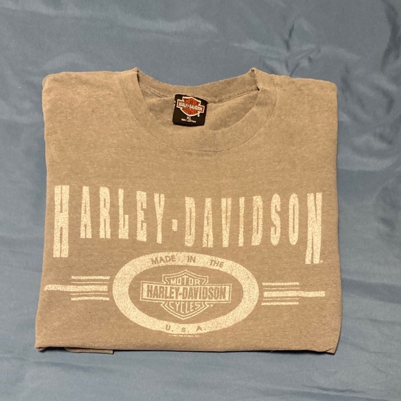 Vintage Harley Davidson Motorcycle T-shirt Mens X-Large Gray Heritage Lisle IL - Picture 14 of 16